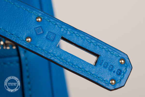 Hermès Kelly 35cm Bleu Hydra Lakis Swift PHW