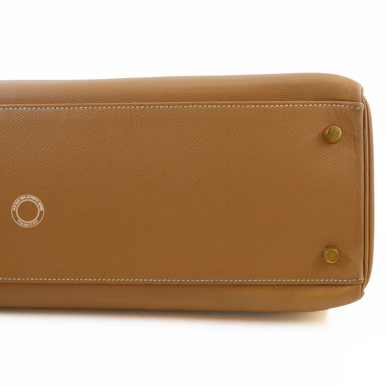 Hermès Kelly 35cm Natural Courchevel GHW - Preloved