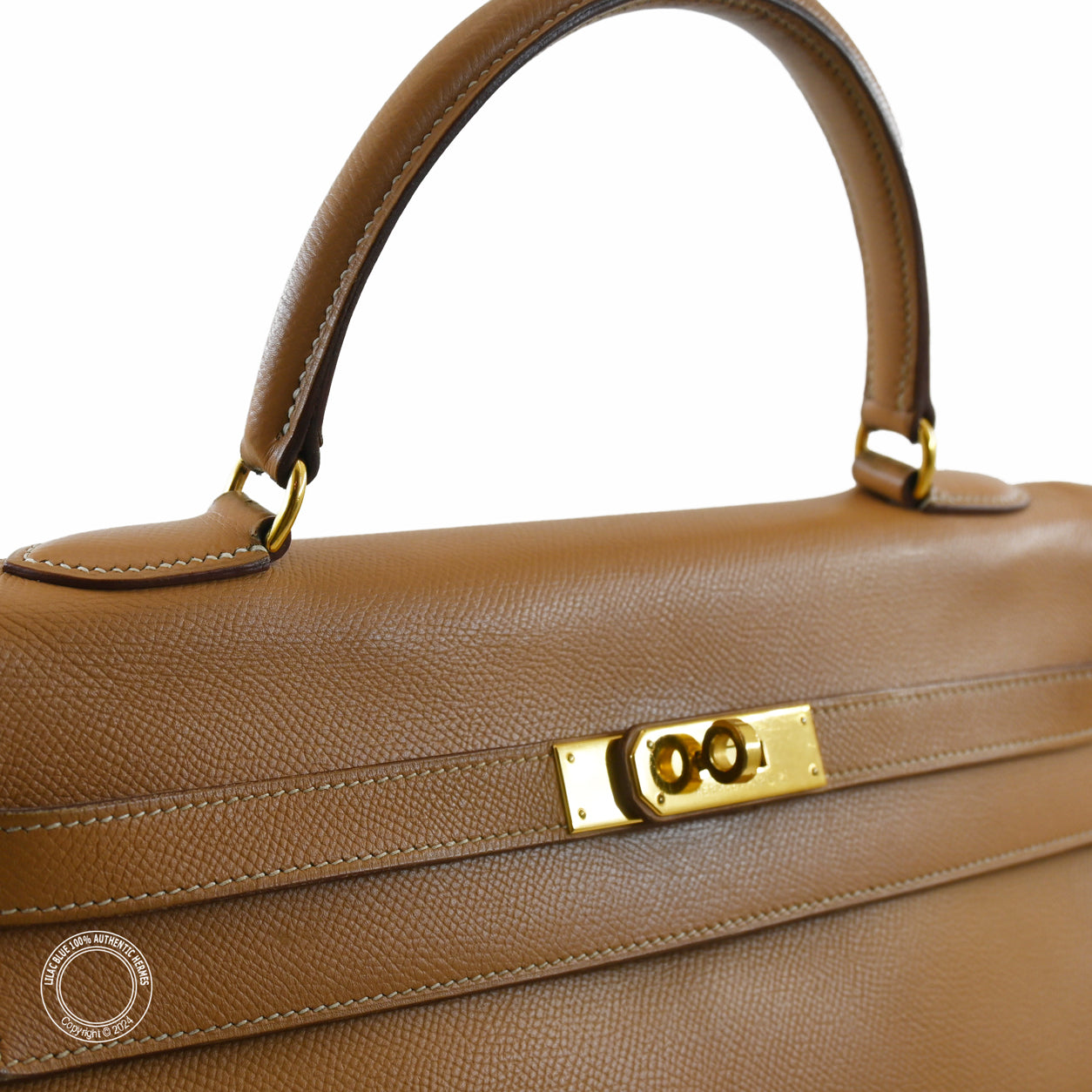 Hermès Kelly 35cm Natural Courchevel GHW - Preloved