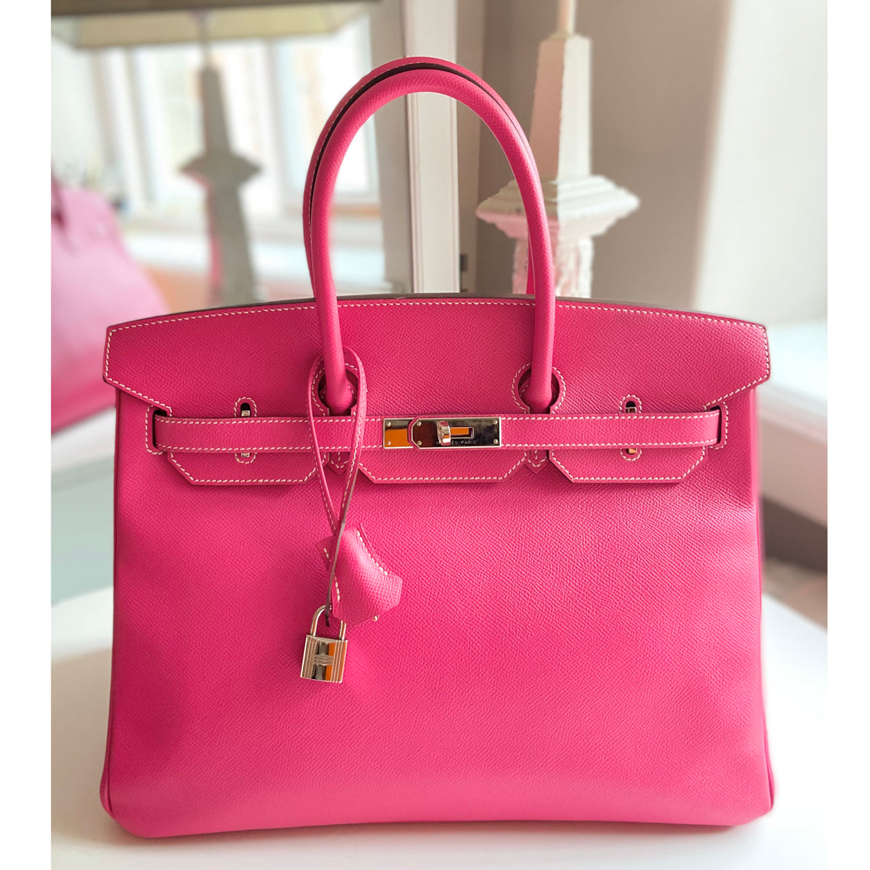 Hermès Birkin 35cm Rose Tyrien Epsom PHW - Preloved