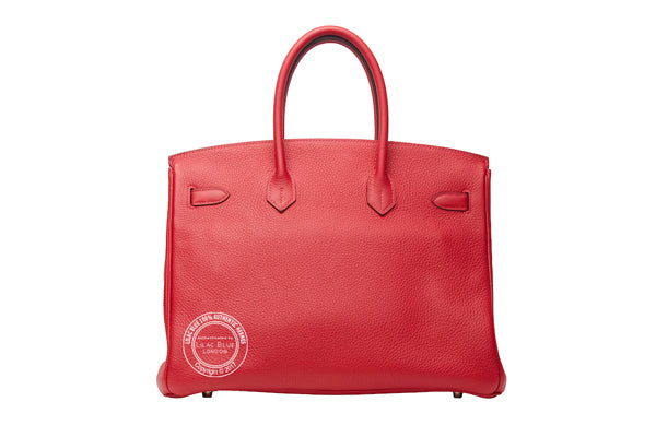 Hermès Birkin 35cm Rouge Casaque Togo GHW - Preloved