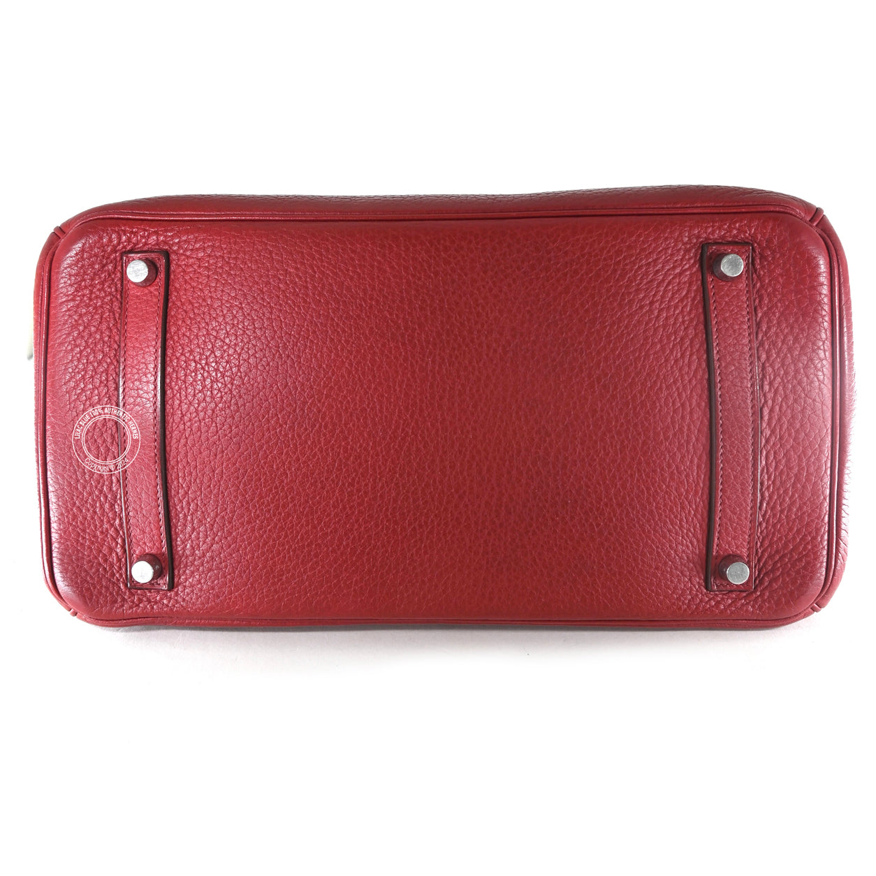 Hermes Birkin 35cm Rouge Garance Clemence PHW - Preloved