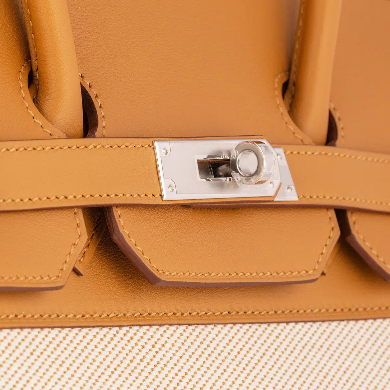 Hermès Birkin 35cm Sesame Fray Fray Swift & Toile PHW