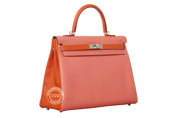 Hermès Kelly 35cm Coral & Orange HSS Epsom PHW
