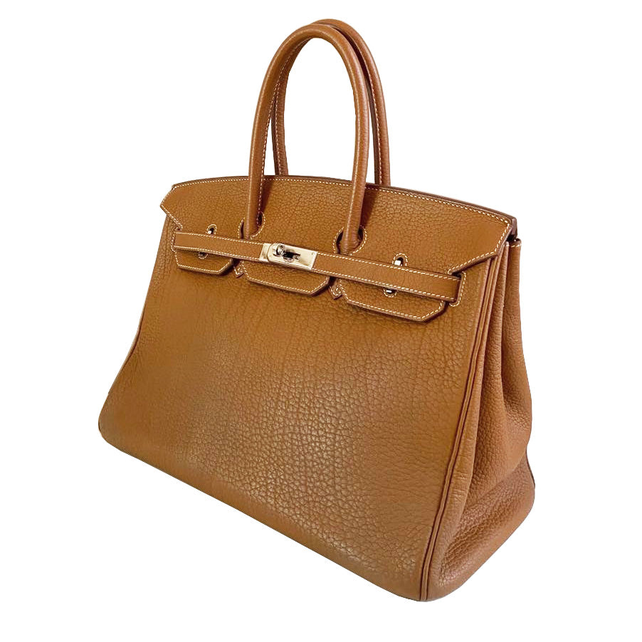 Hermès Birkin 35cm Gold Fjord PHW - Preloved