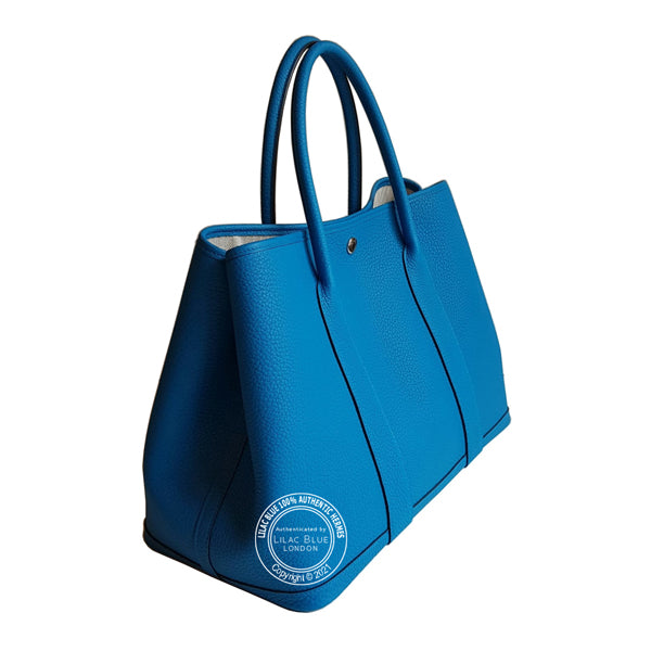 Hermès Garden Party 36cm Bleu Zanzibar Negonda PHW