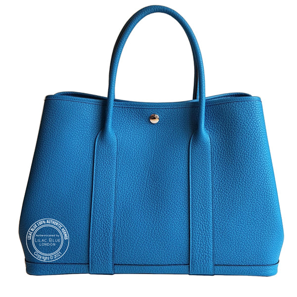 Hermès Garden Party 36cm Bleu Zanzibar Negonda PHW