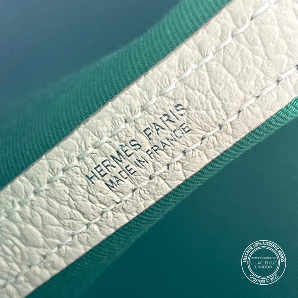 Hermès Garden Party 36cm Cactus/Craie Canvas/Cowhide PHW