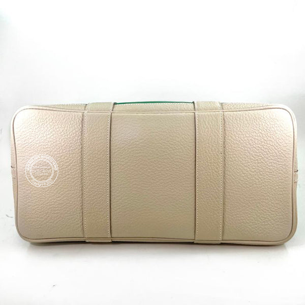 Hermès Garden Party 36cm Cactus/Craie Canvas/Cowhide PHW