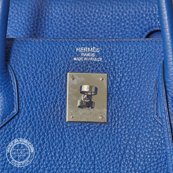 Hermès Birkin 40cm Bleu Electrique Clemence PHW - Preloved