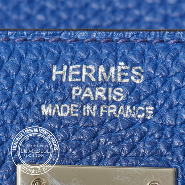 Hermès Birkin 40cm Bleu Electrique Clemence PHW - Preloved