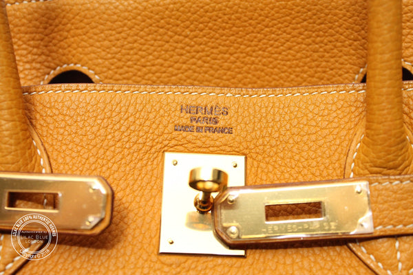 Hermès Birkin 40cm Curry Clemence GHW - Preloved