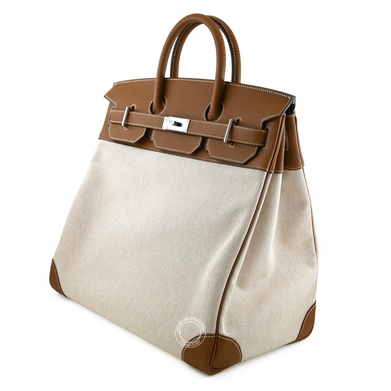 Hermes Birkin 40cm Gold Togo/Toile H HAC PHW