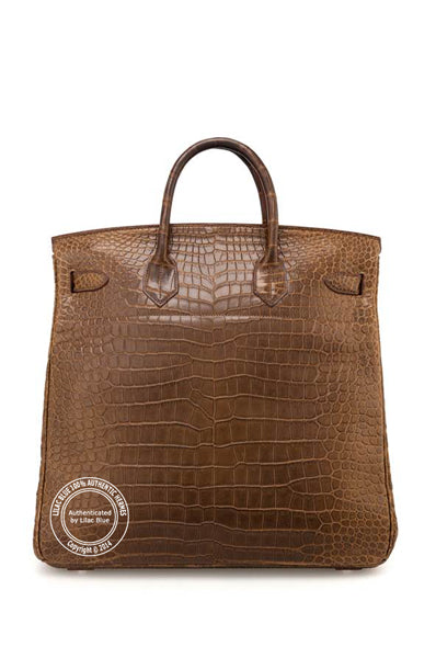 Hermès Birkin 40cm Gris Elephant HAC Matte Croc PHW