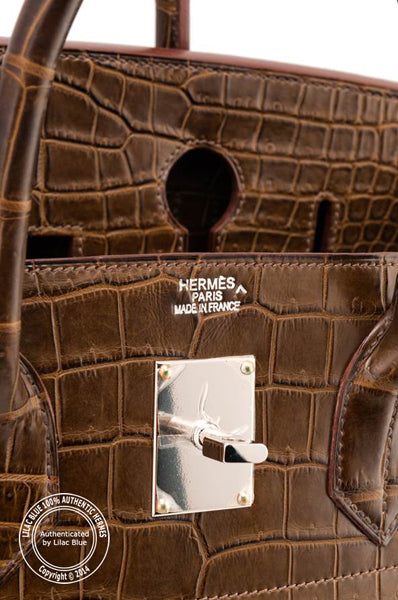 Hermès Birkin 40cm Gris Elephant HAC Matte Croc PHW