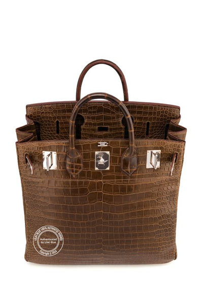 Hermès Birkin 40cm Gris Elephant HAC Matte Croc PHW