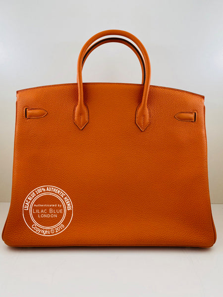 Hermes Birkin 40cm Orange Togo PHW - Good as new