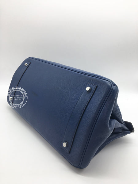 Hermès Birkin 42cm Bleu de Prusse JPG Shoulder Clemence PHW - Preloved