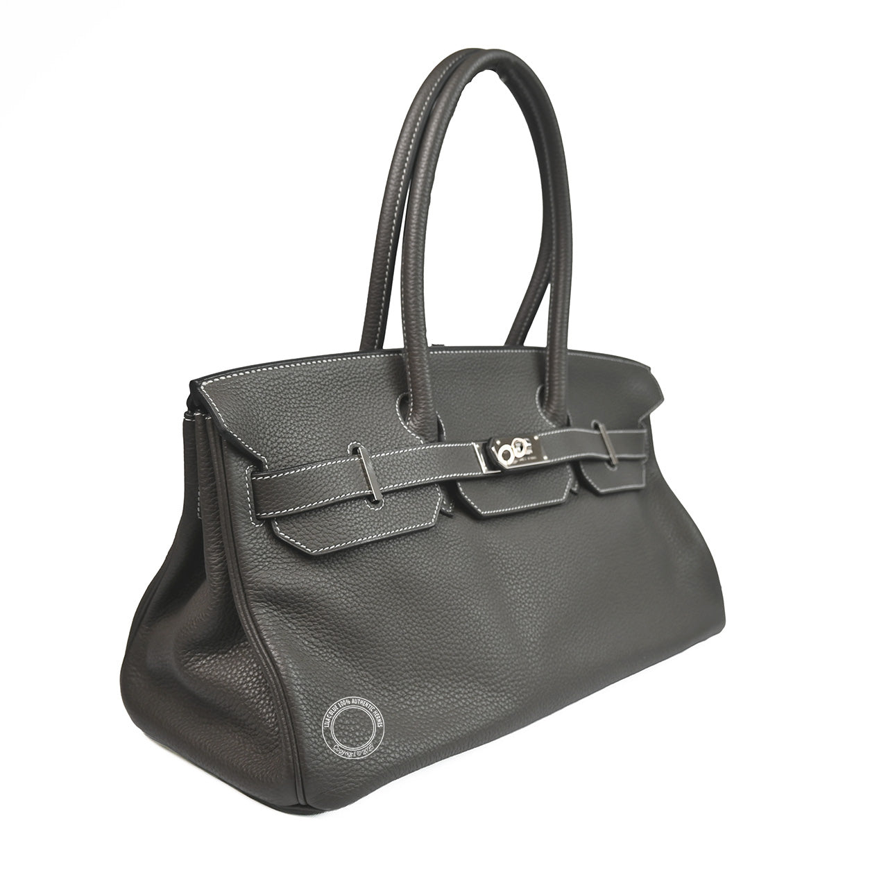 Hermes Birkin 42cm Etain HSS JPG Shoulder Clemence PHW - Preloved