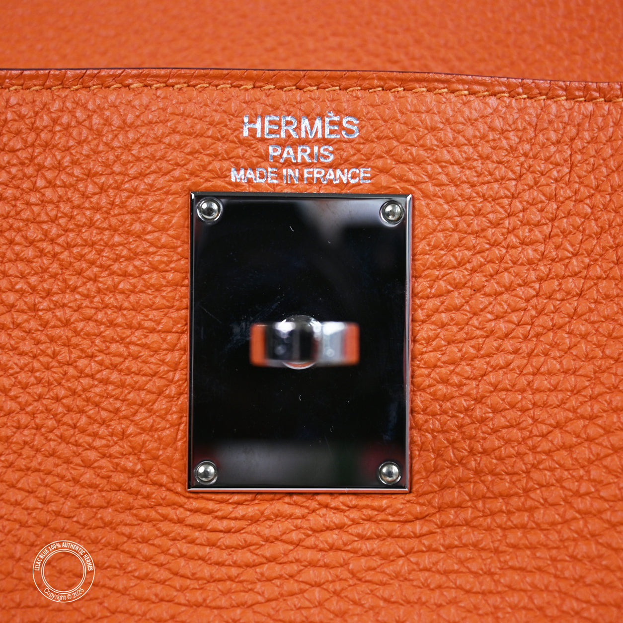 Hermes Kelly 42cm Orange JPG Shoulder Clemence PHW - Preloved