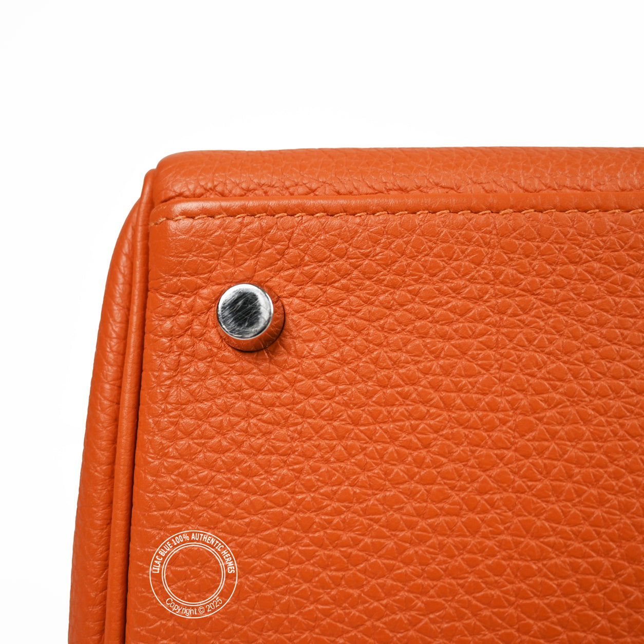 Hermes Kelly 42cm Orange JPG Shoulder Clemence PHW - Preloved