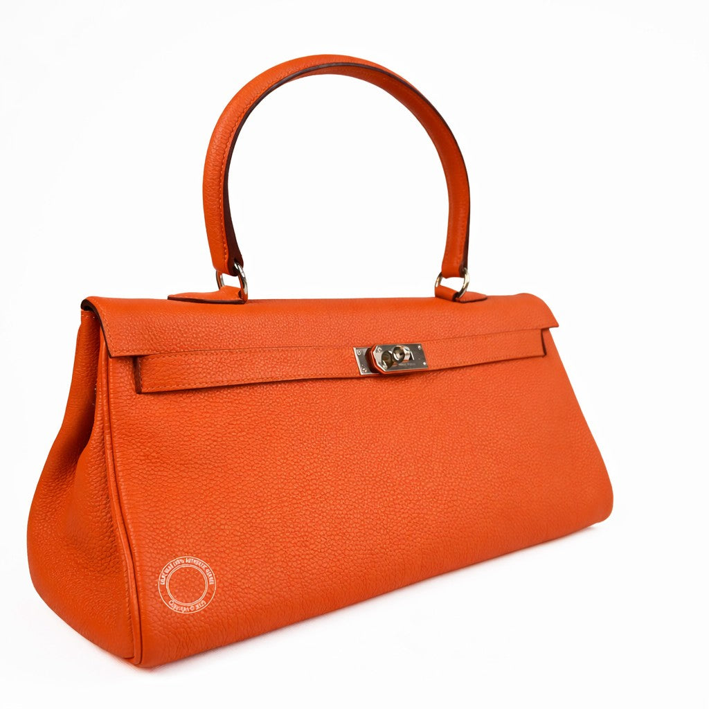 Hermes Kelly 42cm Orange JPG Shoulder Clemence PHW - Preloved