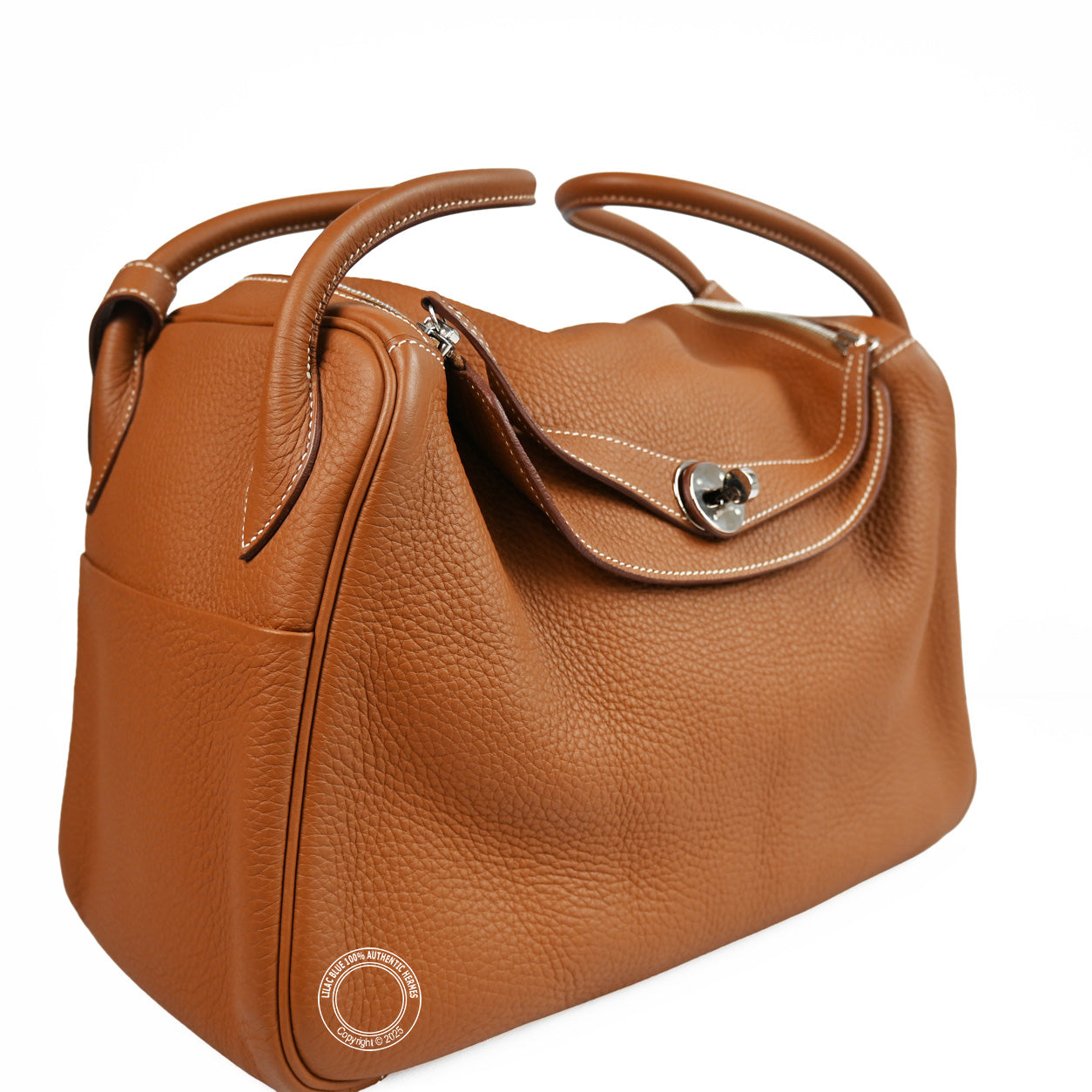 Hermes Lindy 45cm Gold Clemence PHW - Preloved
