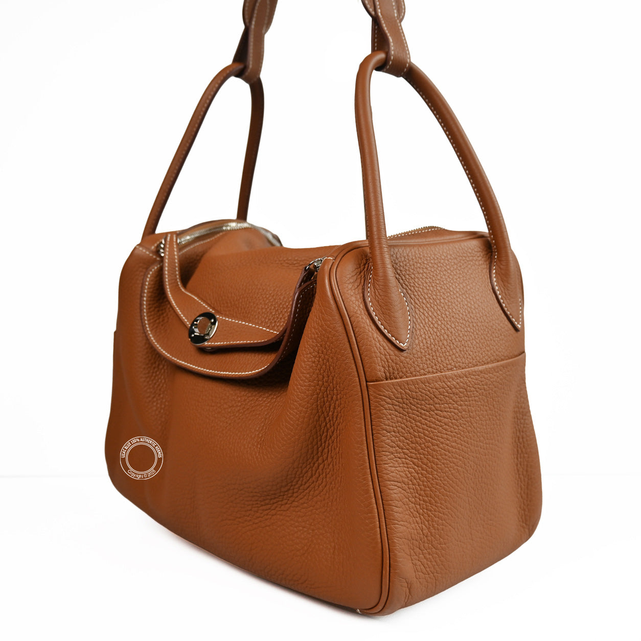 Hermes Lindy 45cm Gold Clemence PHW - Preloved