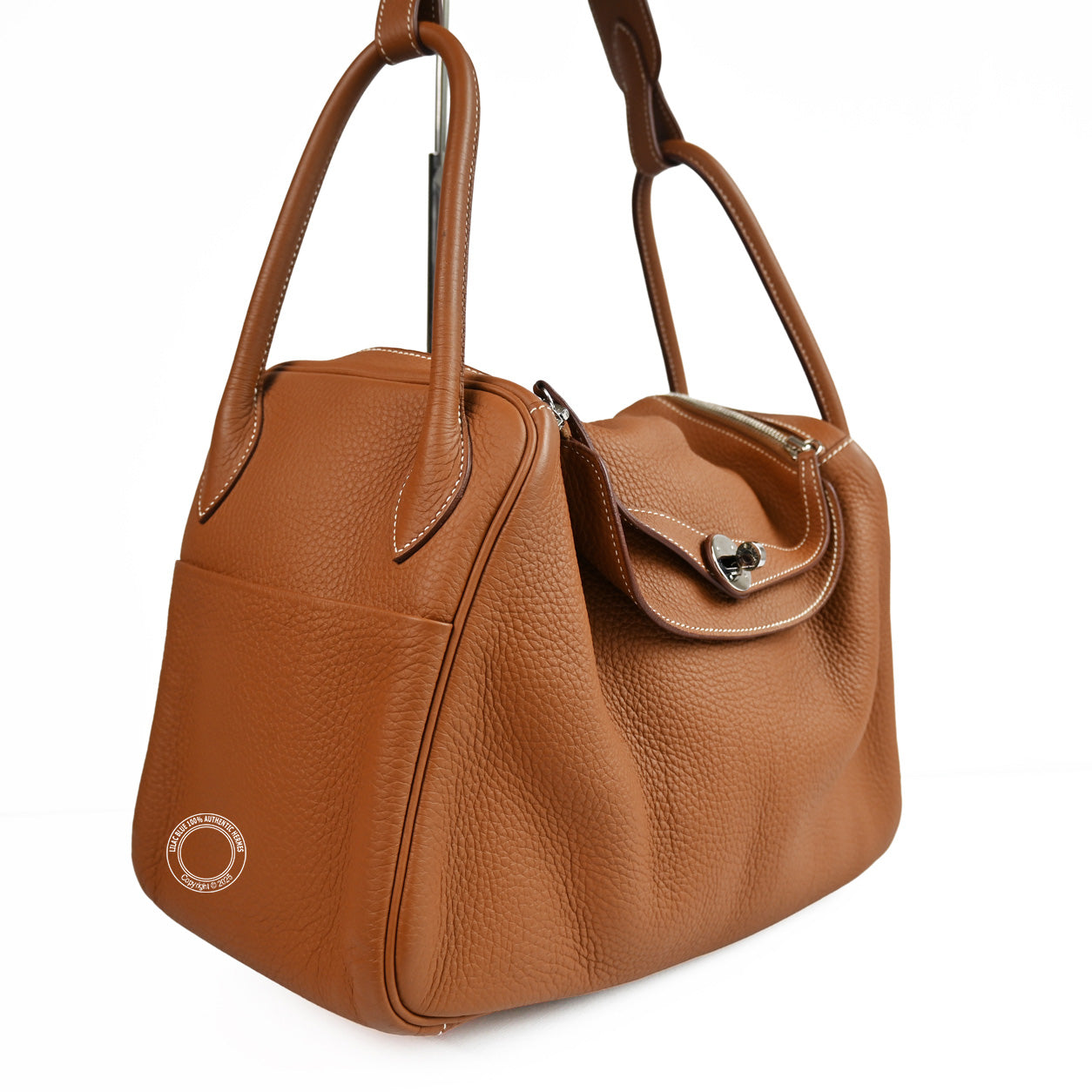 Hermes Lindy 45cm Gold Clemence PHW - Preloved