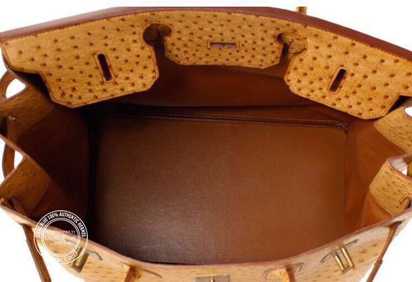 45cm Saffron HAC Birkin. Ostrich, Gold - Vintage