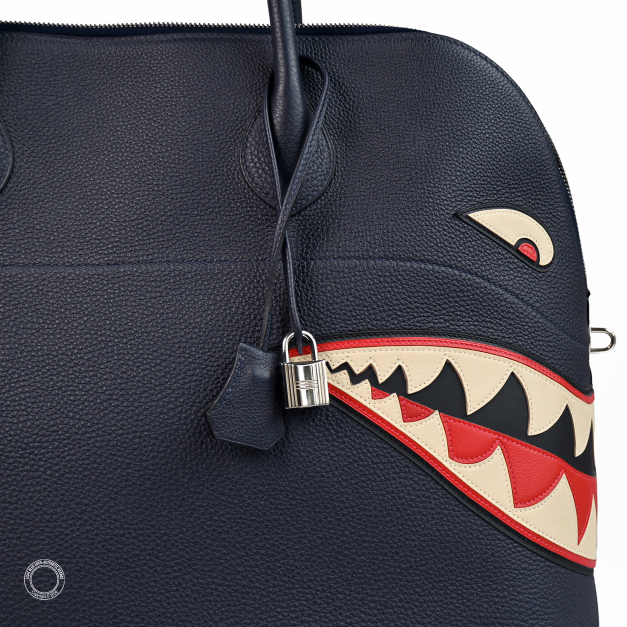 Hermès Bolide 45cm Shark Bleu Nuit Togo PHW