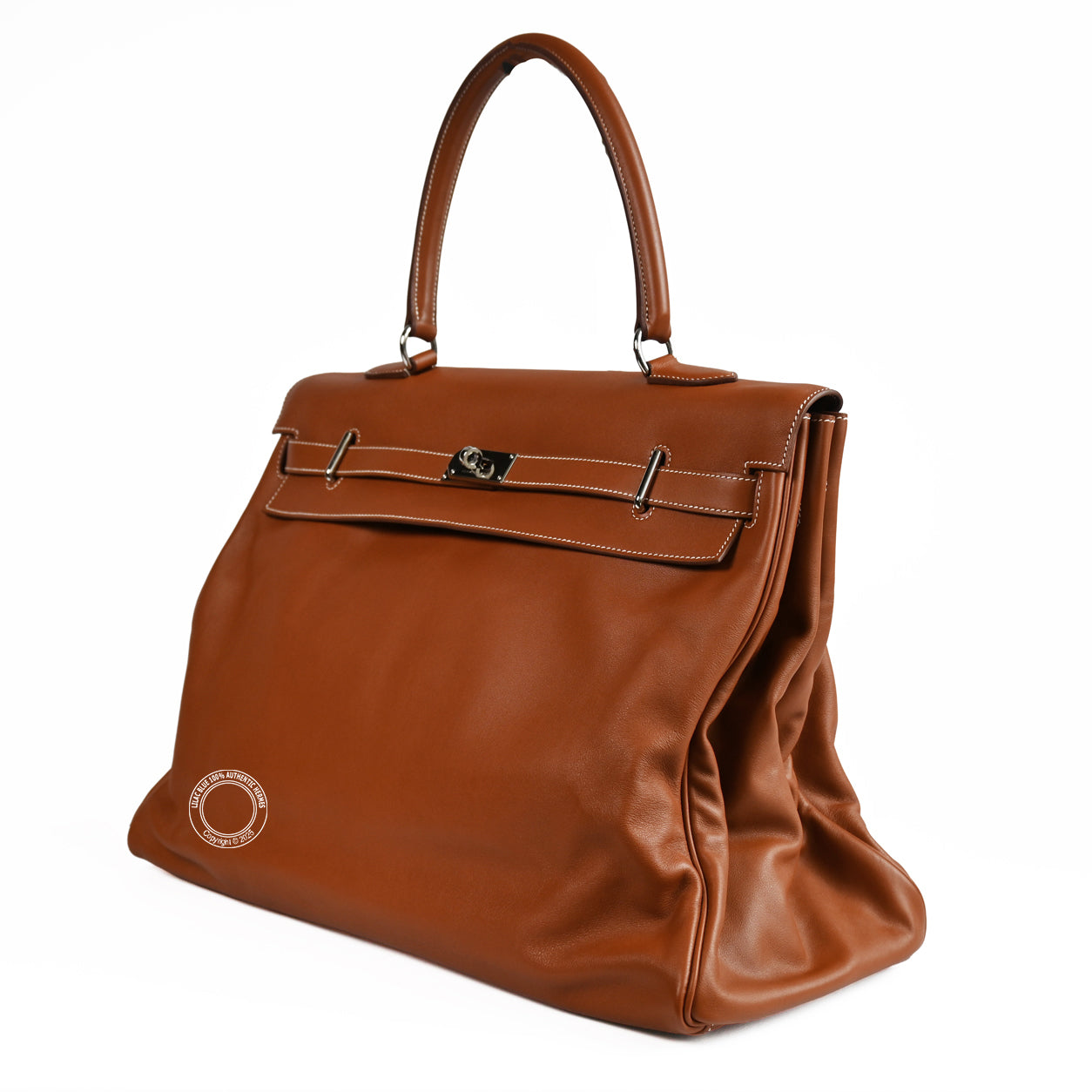 Hermes Kelly 50cm Fauve Relax Sikkim PHW - Preloved