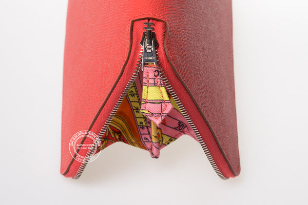 Hermès Azap Wallet in Rose Jaipur. Epsom
