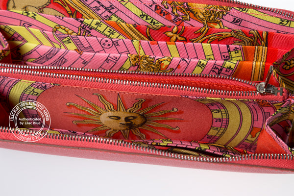 Hermès Azap Wallet in Rose Jaipur. Epsom