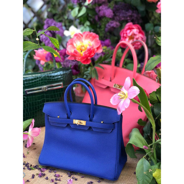 Hermes Birkin 25cm Bleu Electrique Togo GHW