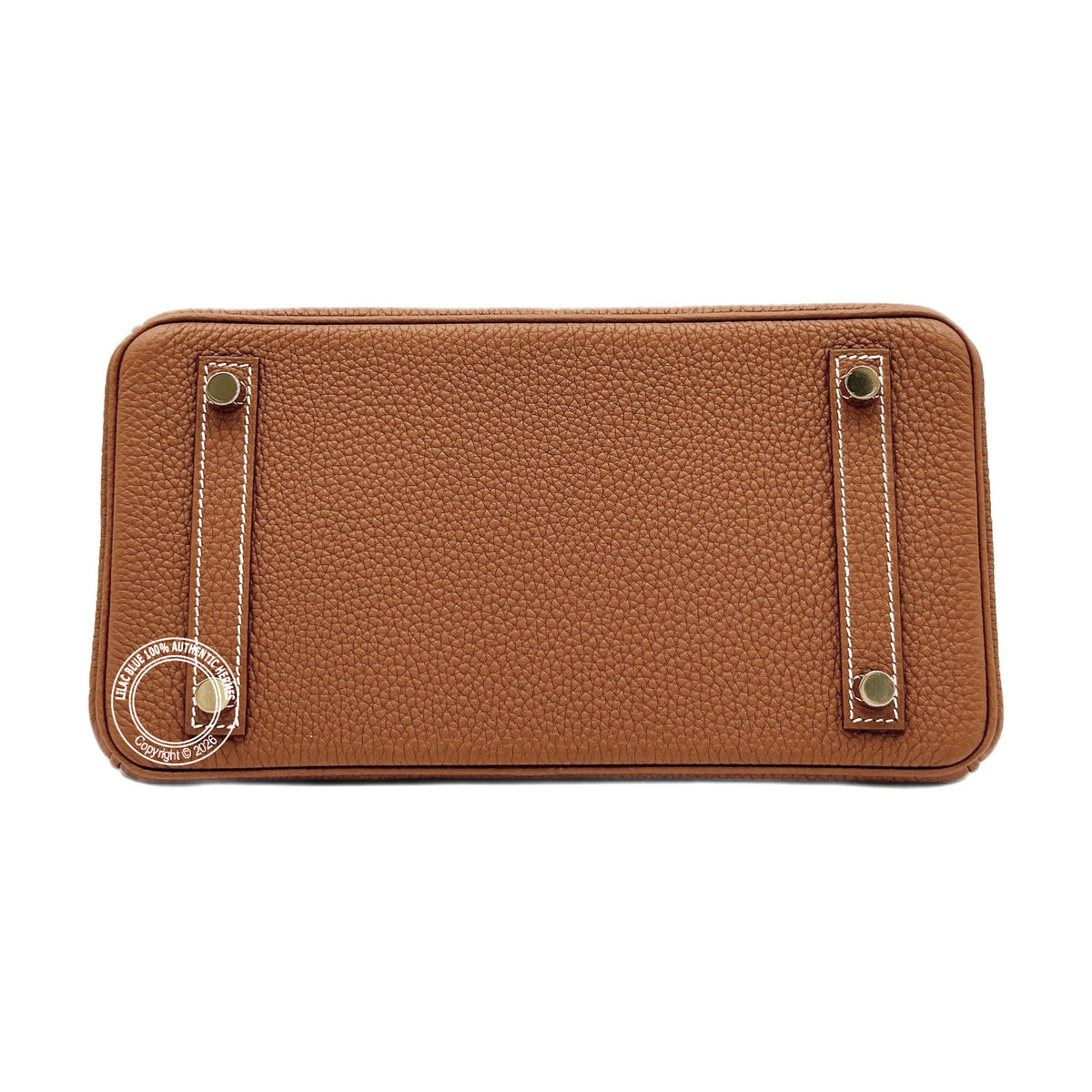 Hermès Birkin 25cm Gold Togo with gold hardware, angled view