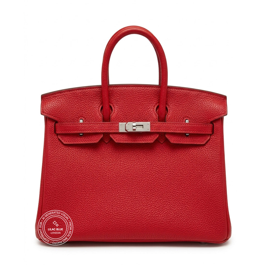 Hermès Birkin Verso 25cm Rouge Vif/Rouge Grenat Togo PHW - Preloved