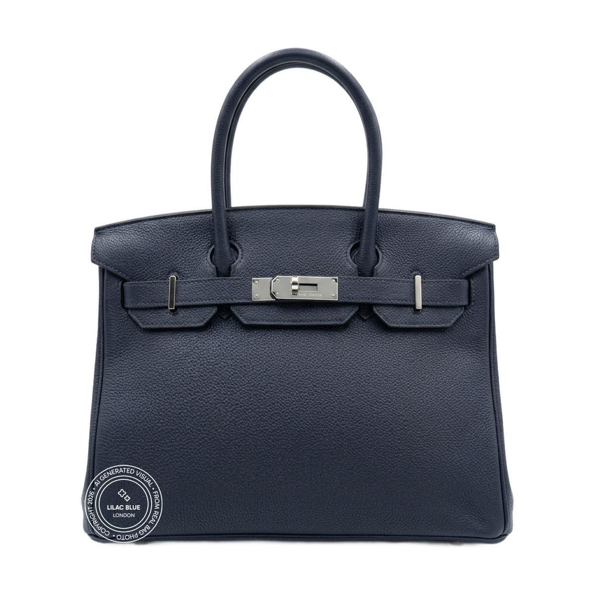 Hermès Birkin 30cm Bleu Marine Togo PHW - Preloved