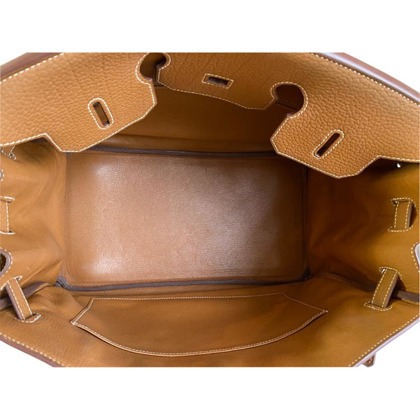 Hermès Birkin 35cm Gold Fjord PHW - Preloved