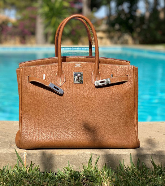 Hermès Birkin 35cm Gold Fjord PHW - Preloved