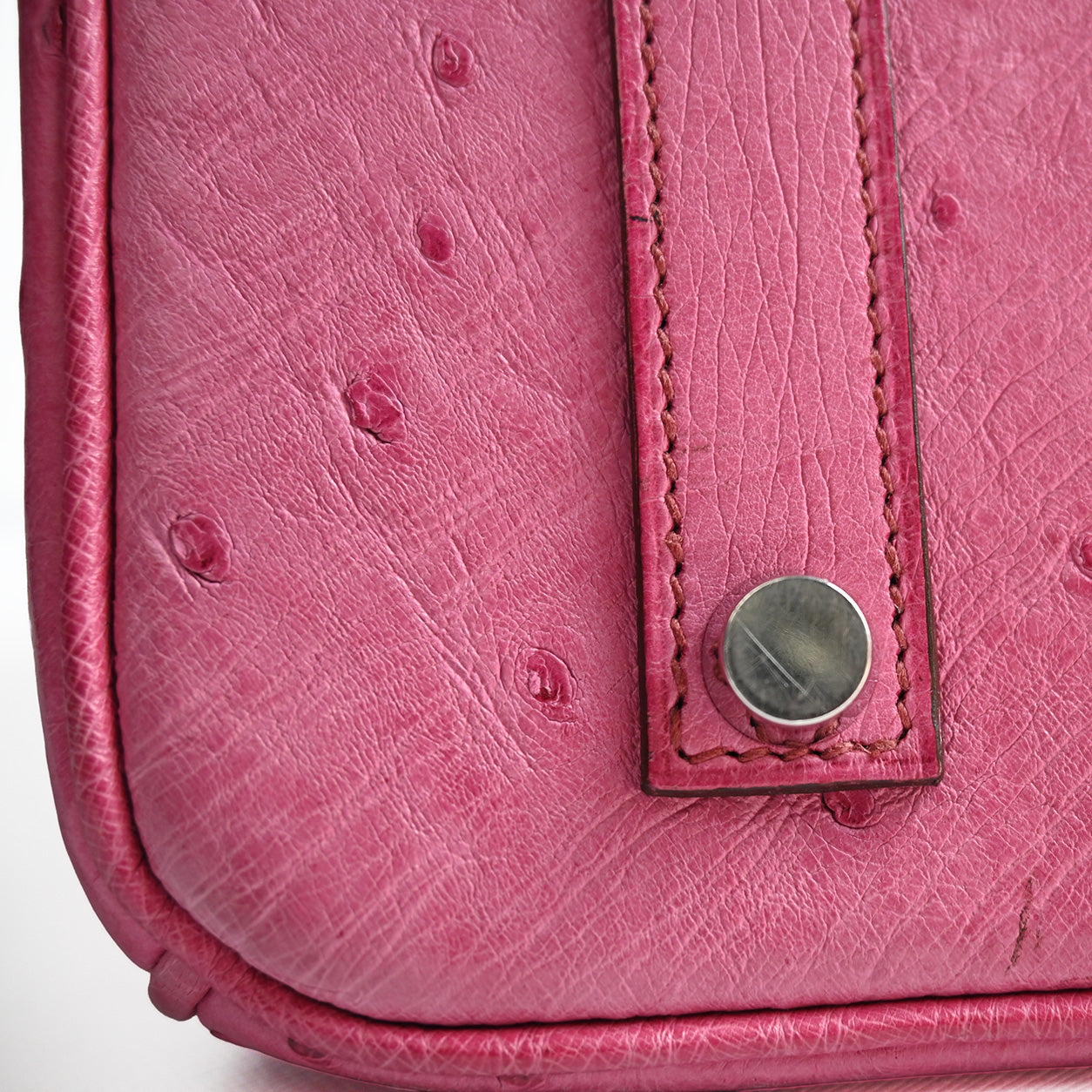 Hermès Birkin 35cm Fuchsia Ostrich PHW - Preloved