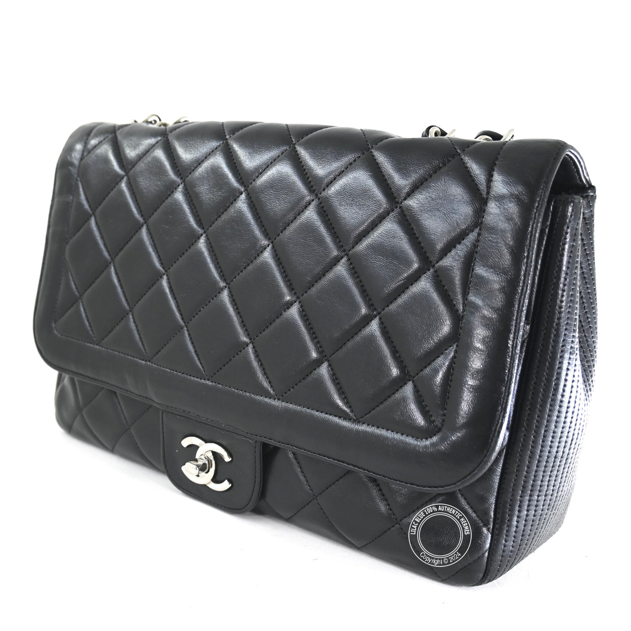 Chanel Jumbo Flap Black Lambskin PHW -Preloved