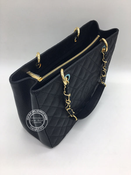 Chanel Grand Shopping Tote Black Caviar Leather - Never Worn