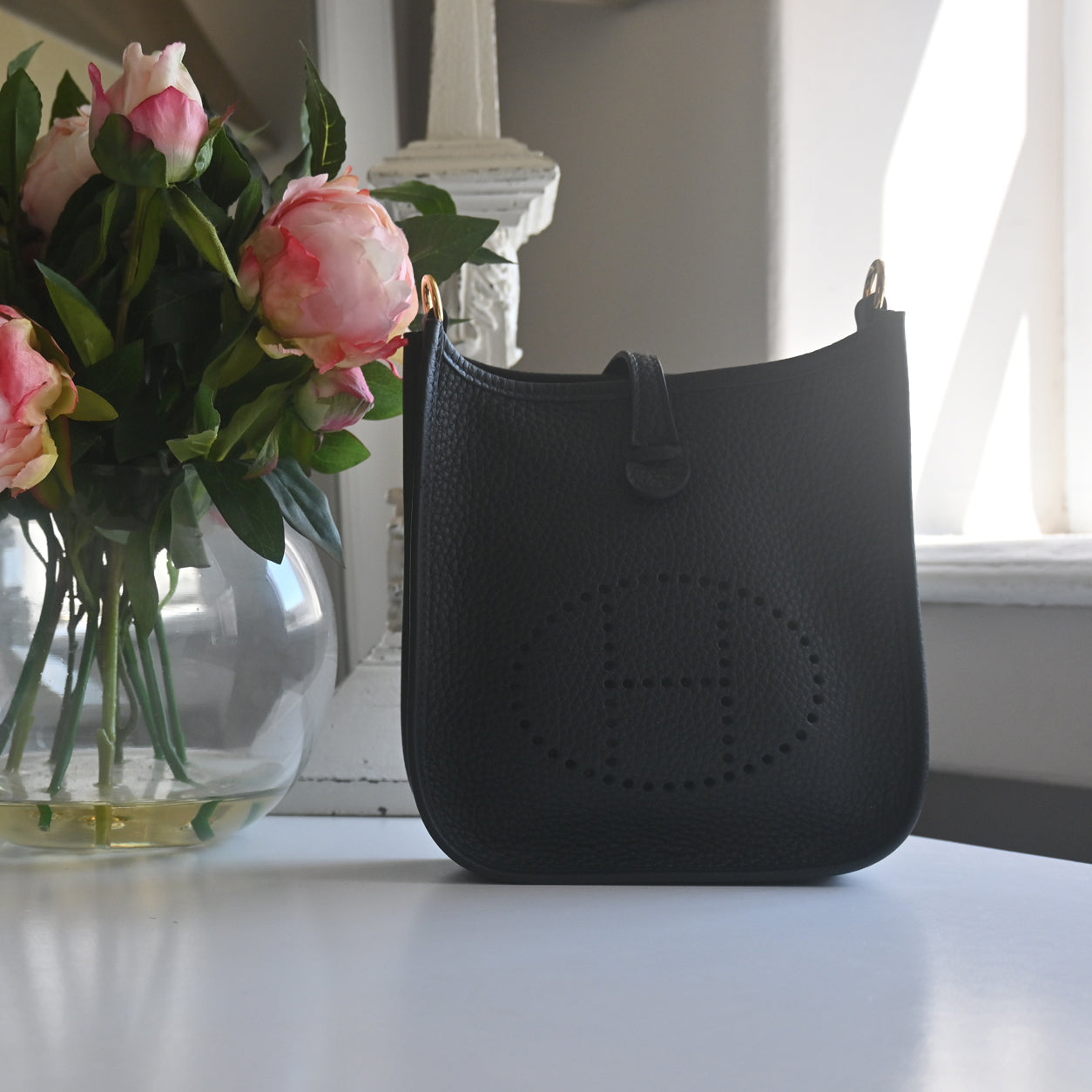 Hermès Evelyne 16cm Black Clemence GHW