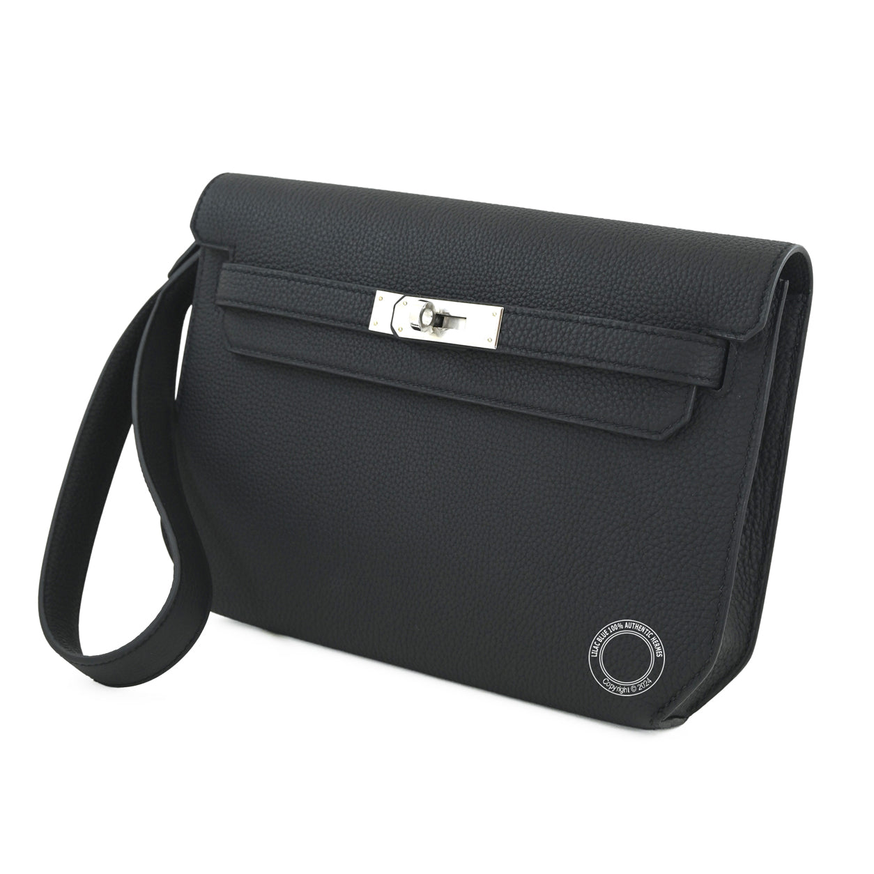 Hermès Kelly 25cm Depeche Black Togo PHW