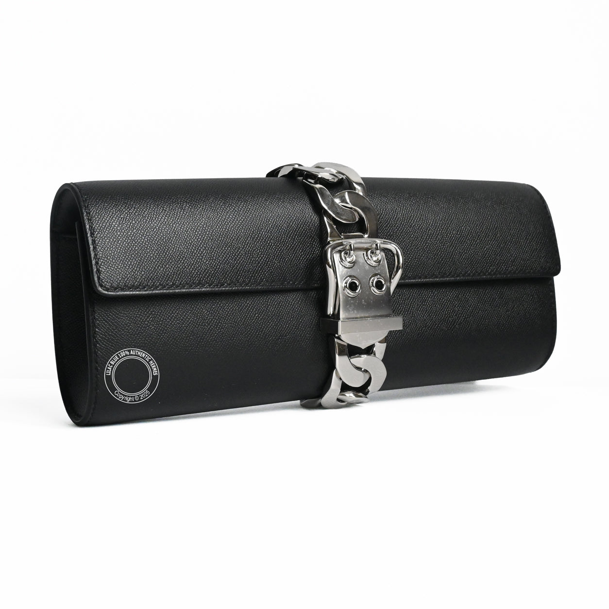 Hermes Boucle Sellier Chaîne Black Epsom PHW