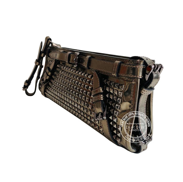 Burberry Metallic Studded Clutch - Preloved