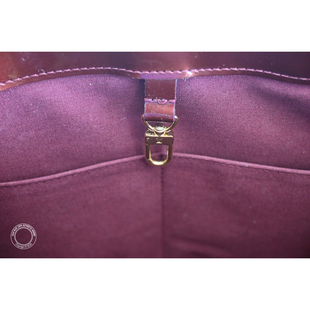 Louis Vuitton Wilshire Tote MM Burgundy Miroir Vernis GHW - Preloved