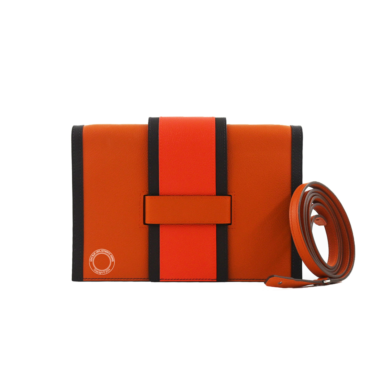 Hermès H Passant 21cm Evercolor Terre Battue/Capucine/Rouge Sellier