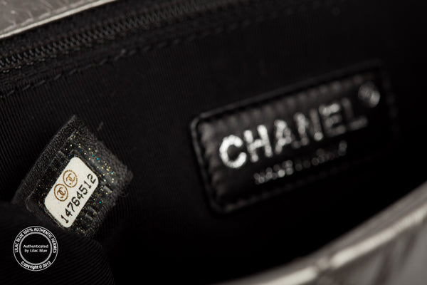 Chanel 2.55 in Metallic Grey - Preloved